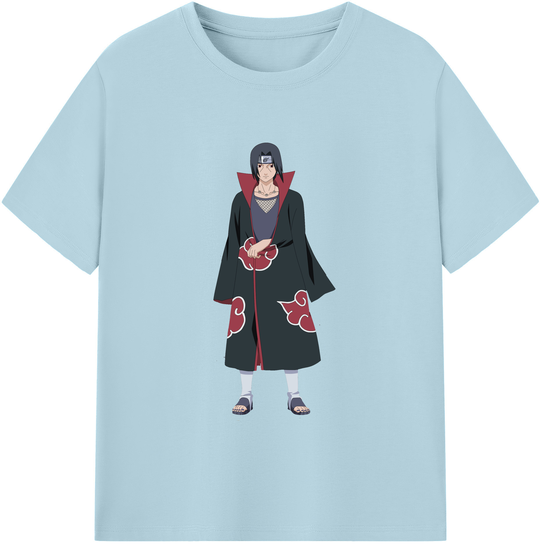 （画像用） NARUTO -ナルト- うちは イタチ Uchiha Itachi 綿100％半袖Tシャツ（フロントプリント）
